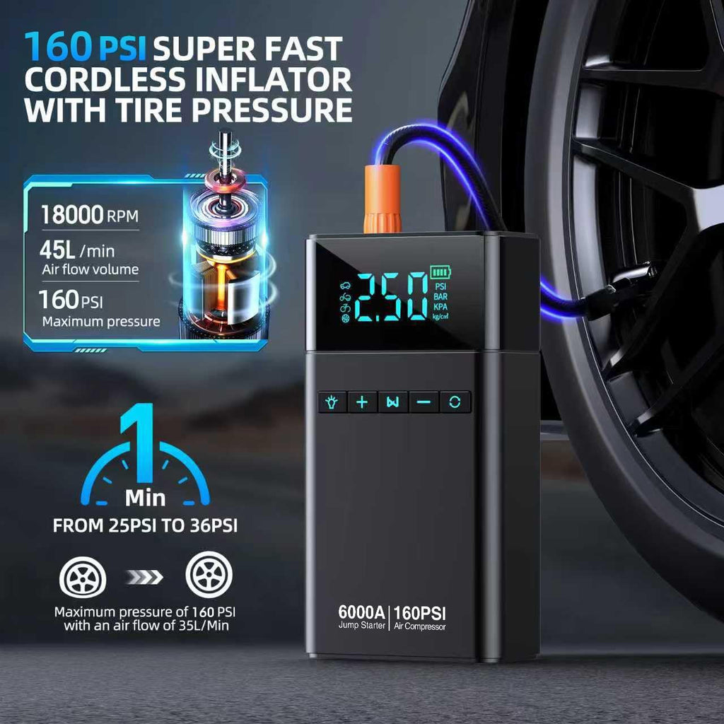 10-in-1 Portable Car Battery Jump Starter