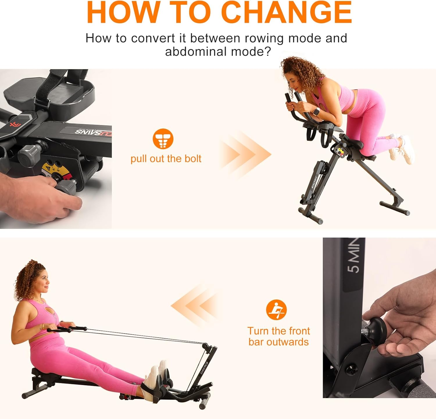 3 in 1 Rowing Machine